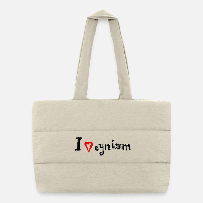 I love cynism Puffer Shopping Bag