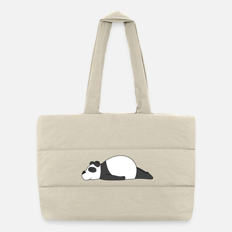 Lazy Panda DIY Kostüm – Süßer schlafender Panda Outfi Puffer-Einkaufstasche