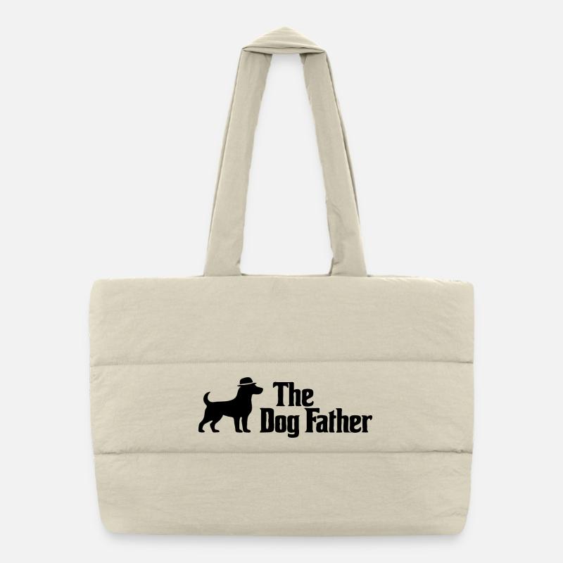Le Père Chien Horizontal Fedora Art Sac shopping matelassé
