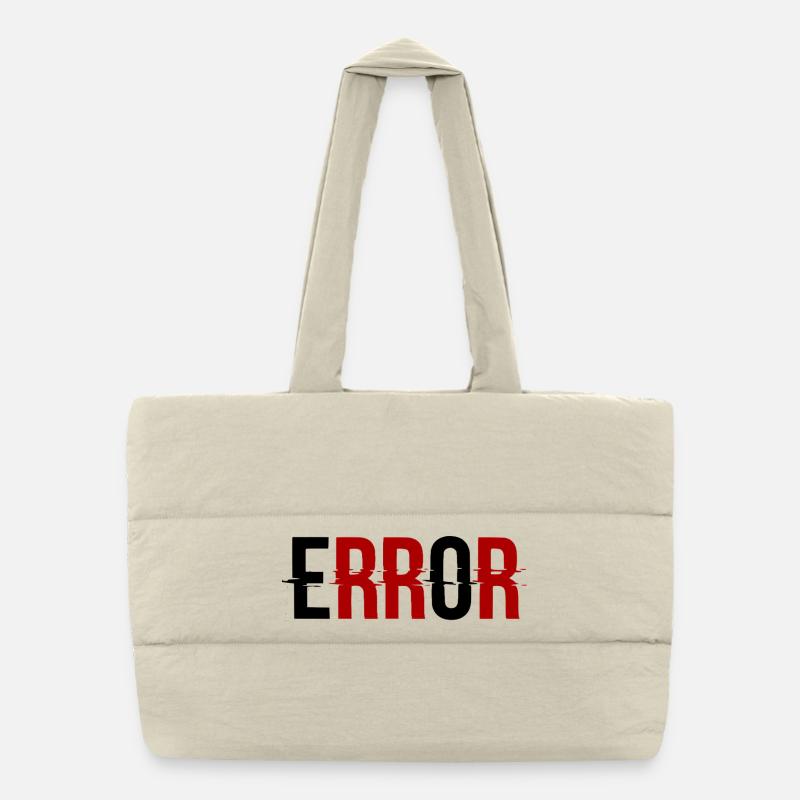 Error Glitch-Design Error Message Puffer Shopping Bag