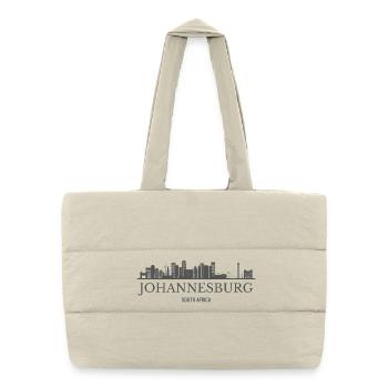 Johannesburg, Südafrika, Johannesburg Skyline - Puffer-Einkaufstasche - Naturweiß - Vorne