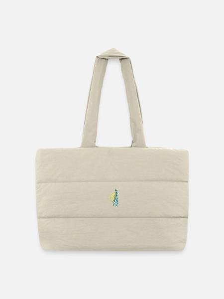 Braunschweig Brunswick Abstrakt Art by Excite Wear - Gesteppte Shopping Bag - Naturweiß