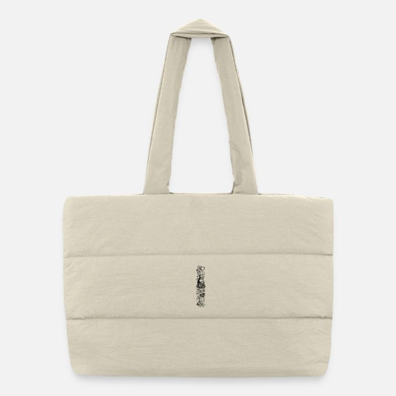 Sleeve design – Jesus ethnic style black Puffer Shopping Bag