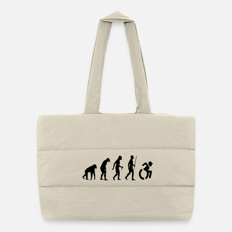 Evolution Rollstuhl. Die Rollstuhl-Evolution * Puffer-Einkaufstasche