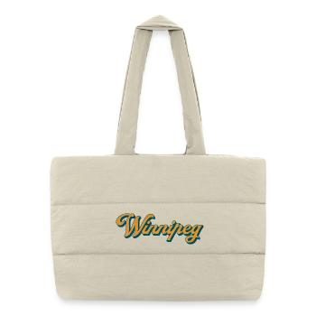 Winnipeg Retro Script - Puffer-Einkaufstasche - Naturweiß - Vorne