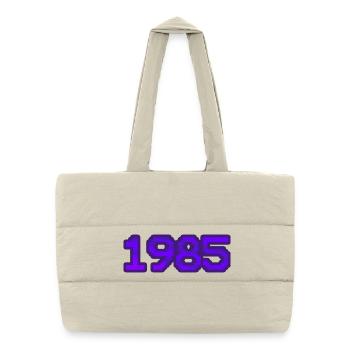 Nerd 1985 - Sac shopping matelassé - blanc naturel - Devant