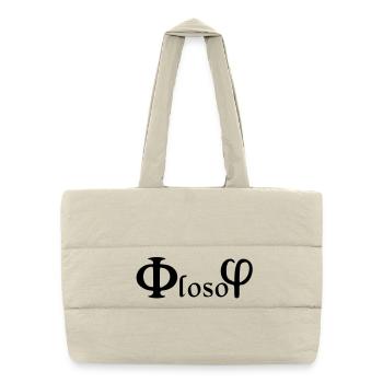 Philosophie / (phi) loso (phi) - Sac shopping matelassé - blanc naturel - Devant