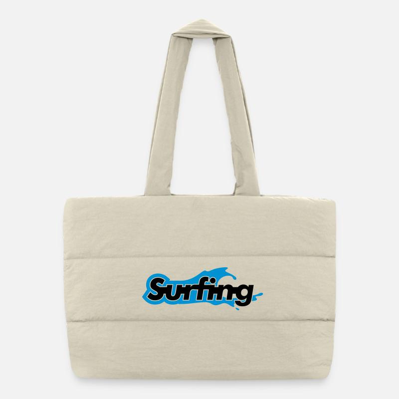 Surfing Puffer-Einkaufstasche