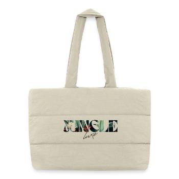 Jungle Luxe Tropical Lettering - Puffer Shopping Bag - natural - Front
