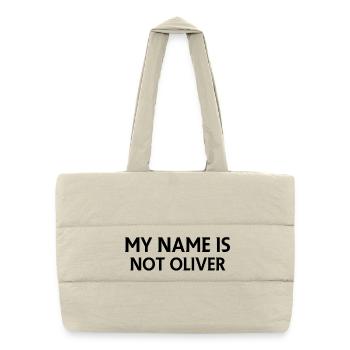 My Name is not Oliver - Puffer Shopping Bag - natural - Front