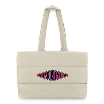 Chemise Hardstyle - Hardcore Techno Rave Vibes - Sac shopping matelassé - blanc naturel - Devant