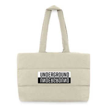 Background double font - Puffer Shopping Bag - natural - Front