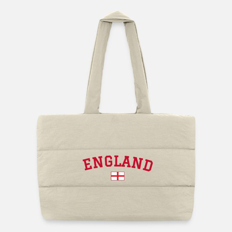 England Flagge Design Rot Puffer-Einkaufstasche