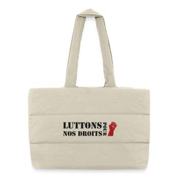 Luttons pour nos Droits ! - Sac shopping matelassé - blanc naturel - Devant