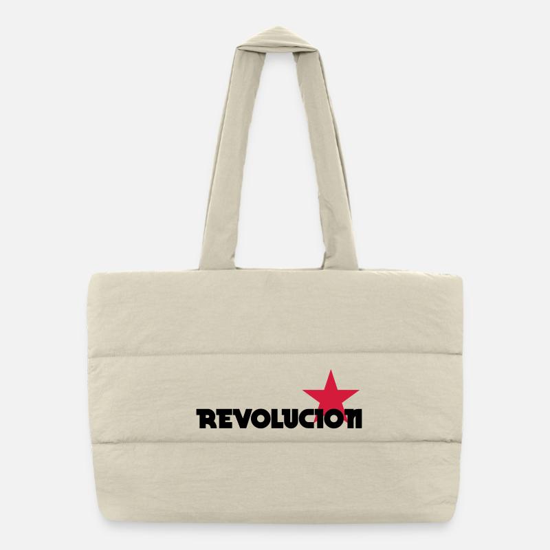 [ Revolucion ] - Puffer-Einkaufstasche - Naturweiß