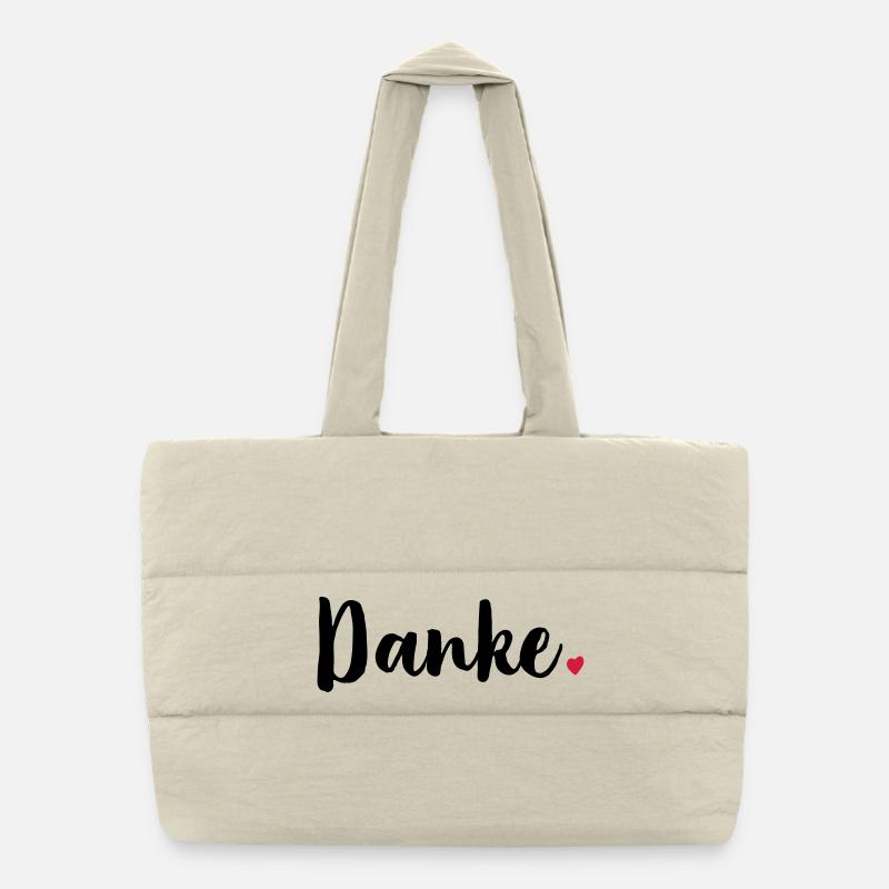 Danke Herz Geschenk Dankeschön Puffer-Einkaufstasche