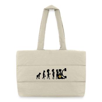 Humour Manip Radio de bloc pour Femme Radiologie - Sac shopping matelassé - blanc naturel - Devant