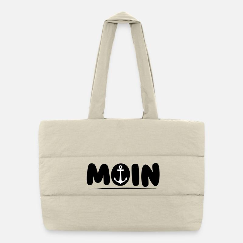 Moin mit Anker Puffer-Einkaufstasche