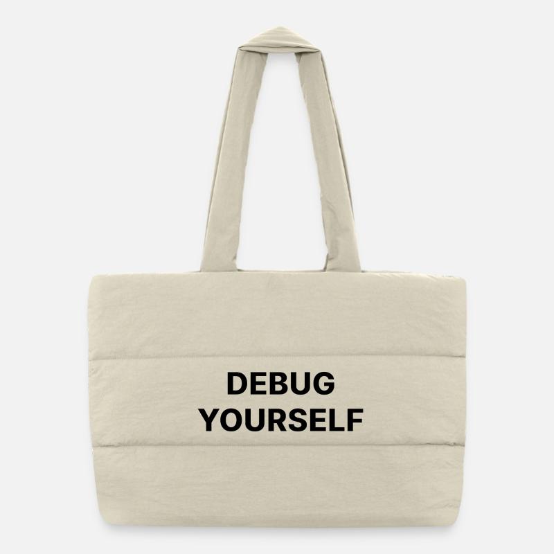DEBUG YOURSELF Puffer-Einkaufstasche
