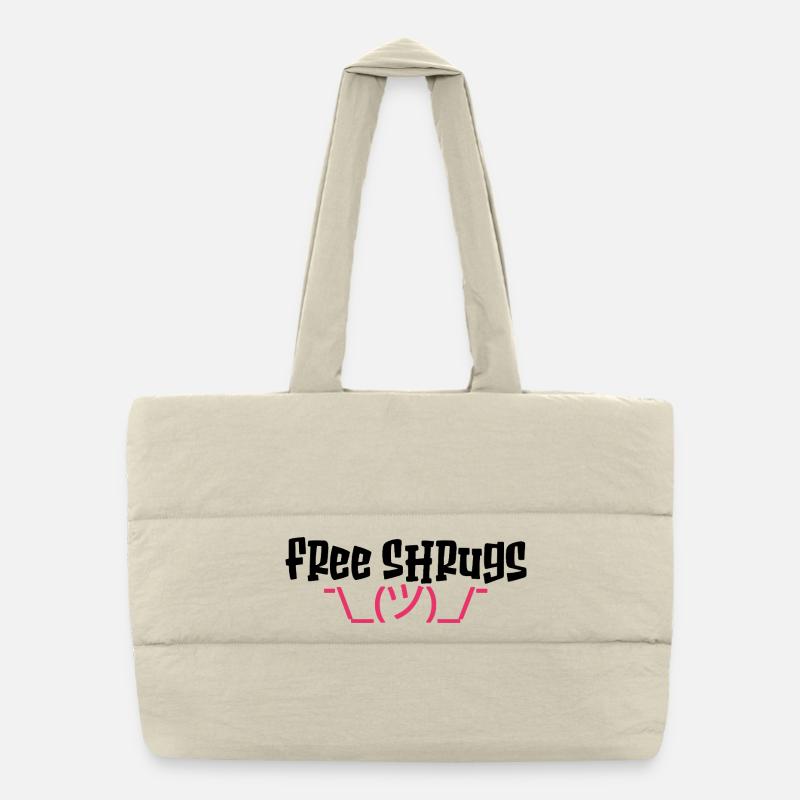 Citation sarcastique drôle de Shrugs Libre Sac shopping matelassé