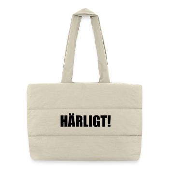 Green-black from Gothenburg - Puffer Shopping Bag - natural - Front