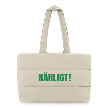 Green-black from Gothenburg - Puffer Shopping Bag - natural - Front