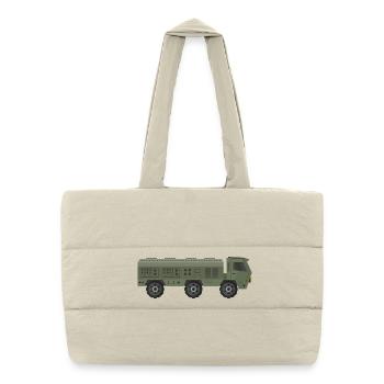 Militär-LKW - Puffer-Einkaufstasche - Naturweiß - Vorne
