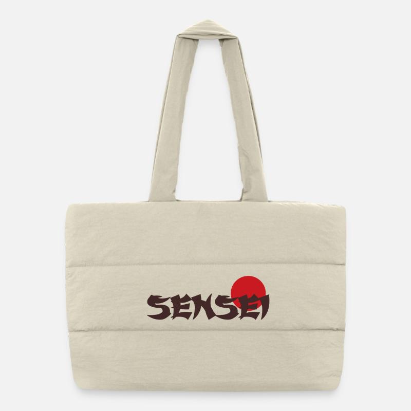 Sensei Text japan Puffer-Einkaufstasche