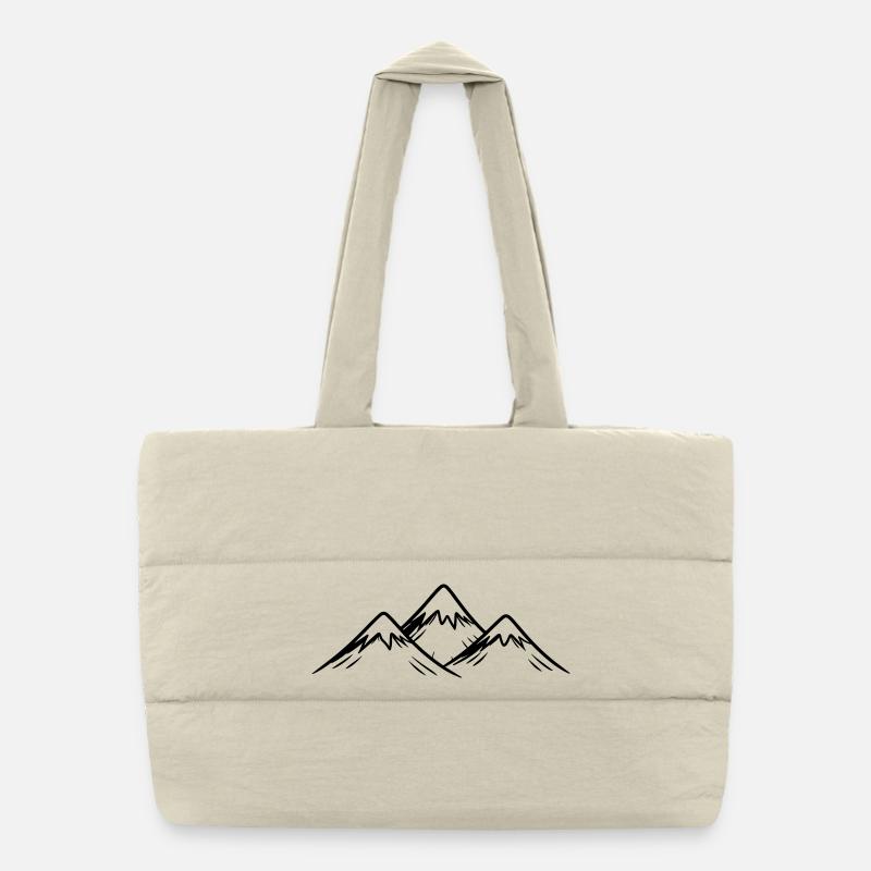 Berge Alpen Puffer-Einkaufstasche