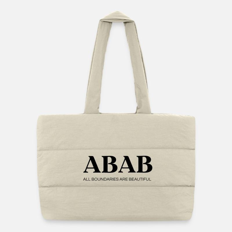 ABAB – Toutes les frontières sont belles Sac shopping matelassé