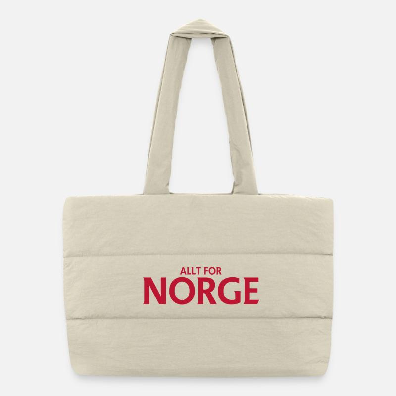 Allt för Norge – patriotic logo Puffer Shopping Bag