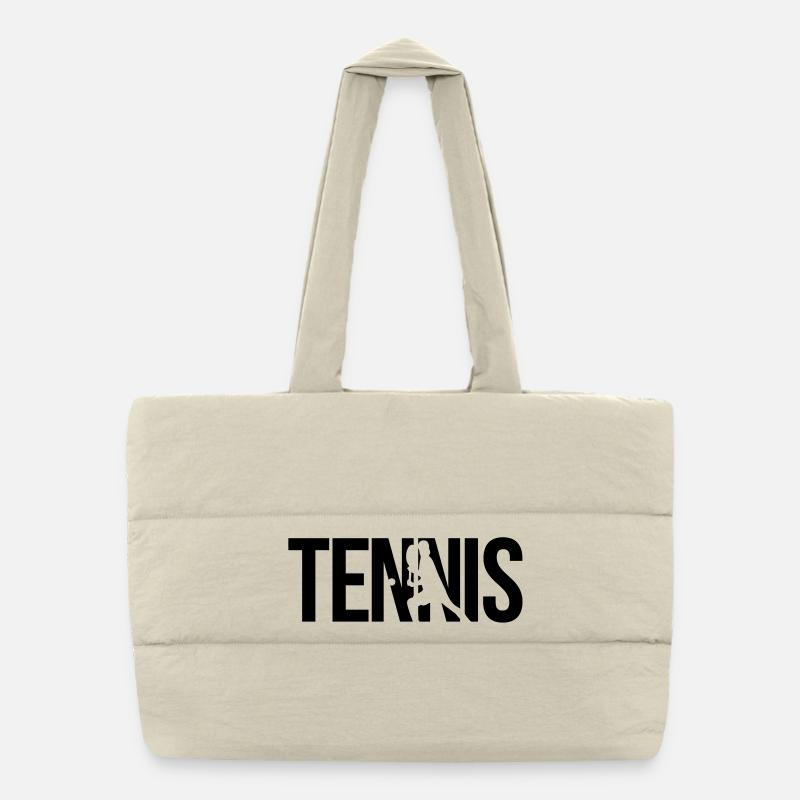 Tennis - Puffer-Einkaufstasche - Naturweiß