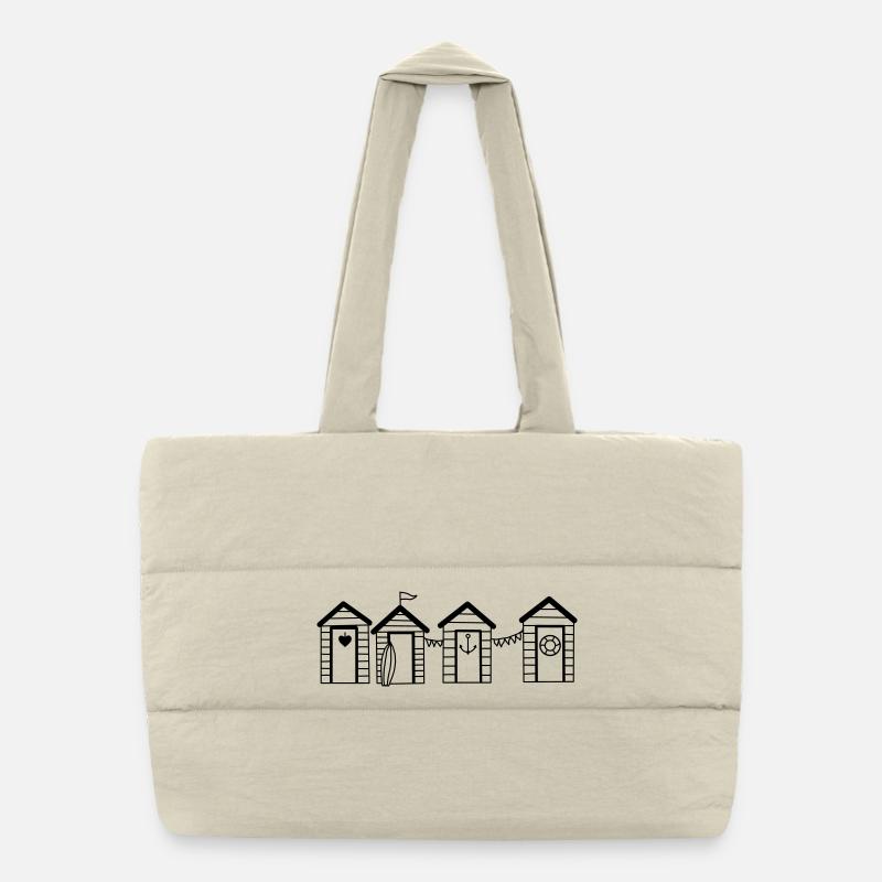 Une journée à la mer Sac shopping matelassé