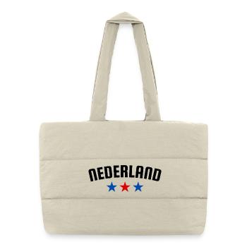 Design 3 étoiles aux Pays-Bas - Sac shopping matelassé - blanc naturel - Devant
