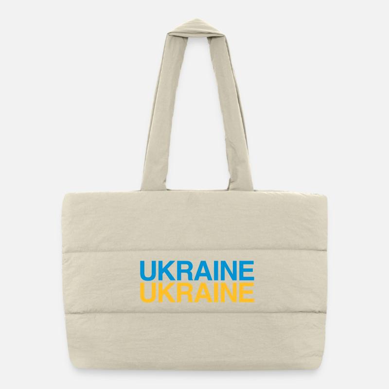 UKRAINE Drapeau ukrainien Sac shopping matelassé