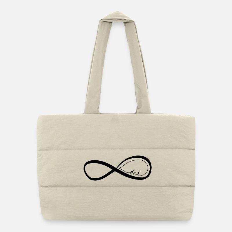 dad - Puffer Shopping Bag - natural