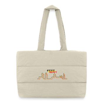 Gent minimalistische Skyline Trikolore - Puffer-Einkaufstasche - Naturweiß - Vorne