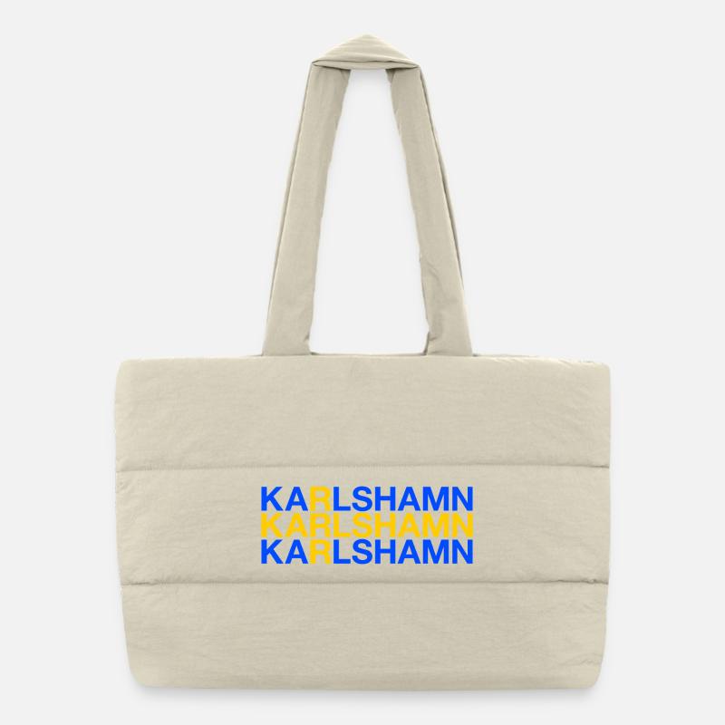 KARLSHAMN Suède Drapeau Schweden Sverige Sac shopping matelassé