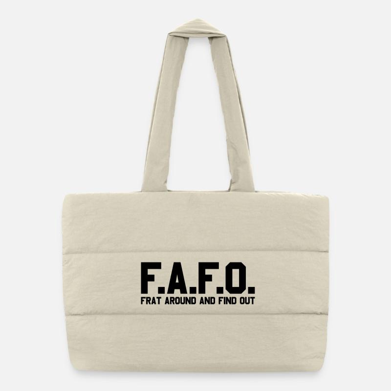 Connect and find out Puffer Shopping Bag