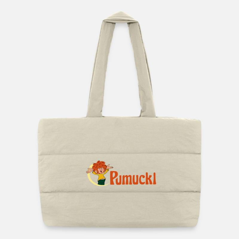 Pumuckl Avec Pose Espiègle Et Lettrage Logo Sac shopping matelassé