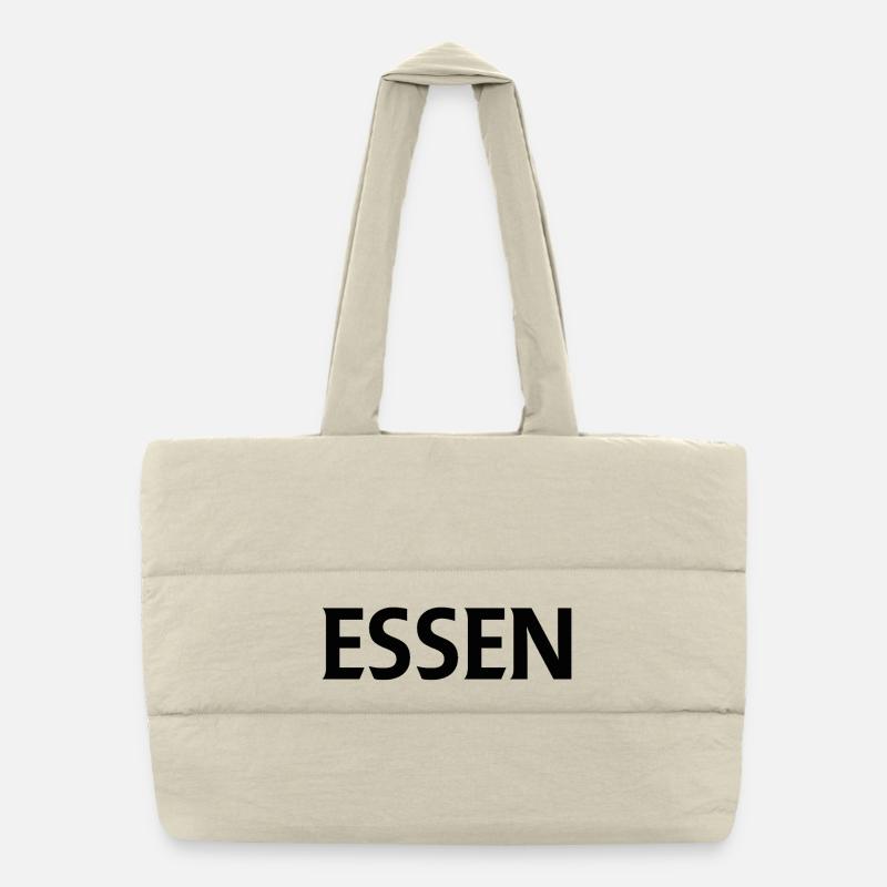 Essen – Deutschland Textdesign Puffer-Einkaufstasche