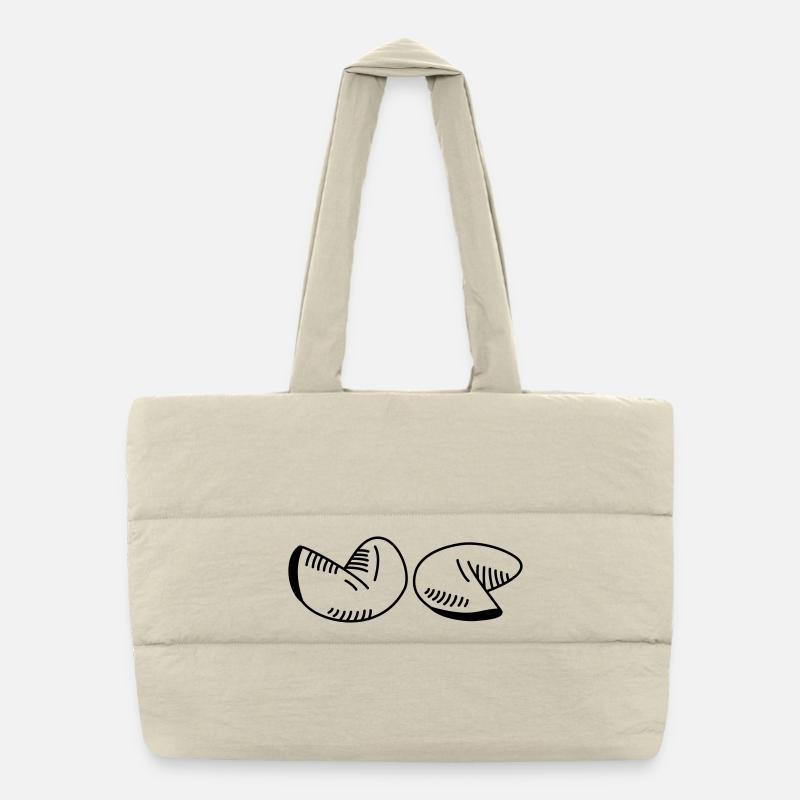 Fortune cookie motif – wisdom & humor united! Puffer Shopping Bag