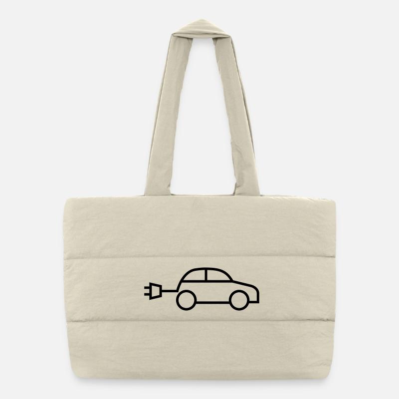 Elektroauto e-auto electric car Puffer-Einkaufstasche
