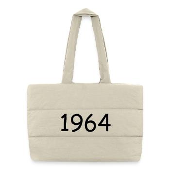Personalize 1964 60th Birthday Template - Puffer Shopping Bag - natural - Front