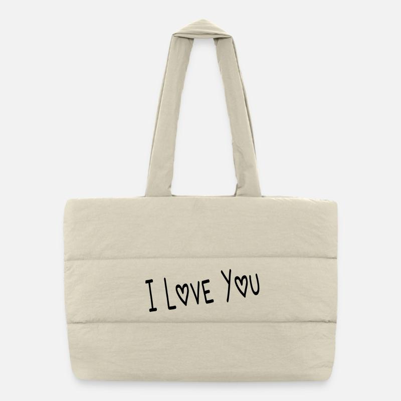 ICH LIEBE DICH. VALENTINSTAG. Junggesellinnenabschied. ICH LIEBE DICH Puffer-Einkaufstasche