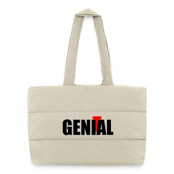 Awesome Genital - Puffer Shopping Bag - natural - Front