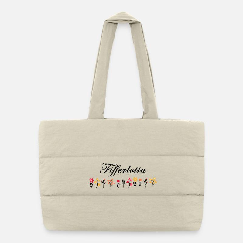 Fifferlotta - Sac shopping matelassé - blanc naturel