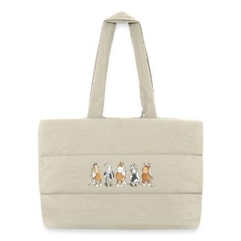 Funny Horses - Cheval - Chevaux - Sac shopping matelassé - blanc naturel - Devant