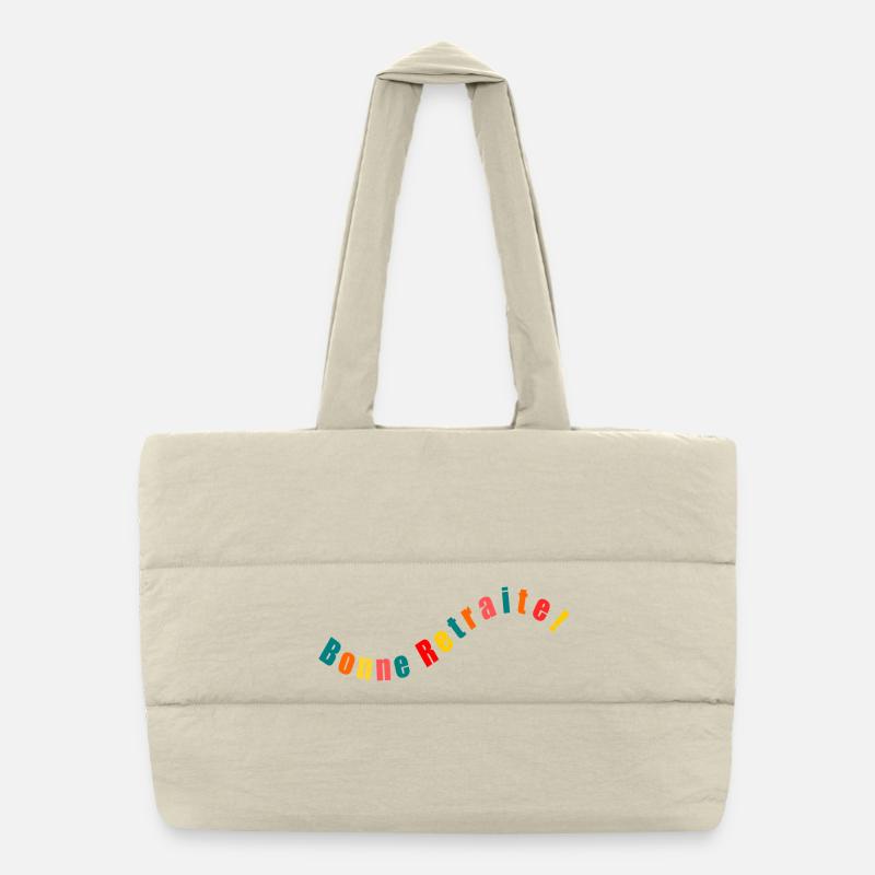 Bonne Retraite - Sac shopping matelassé - blanc naturel
