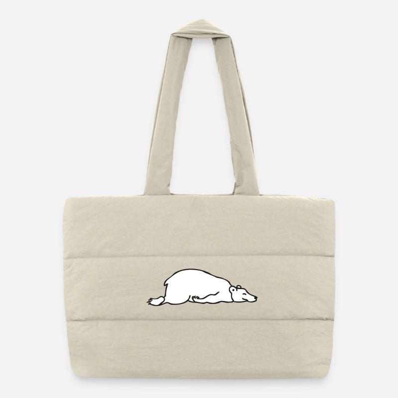 The Lazy Paule - Ours endormi Sac shopping matelassé